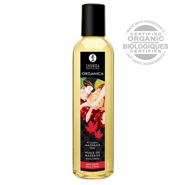 Huile de massage délectable Organica de Shunga - Délice d'érable