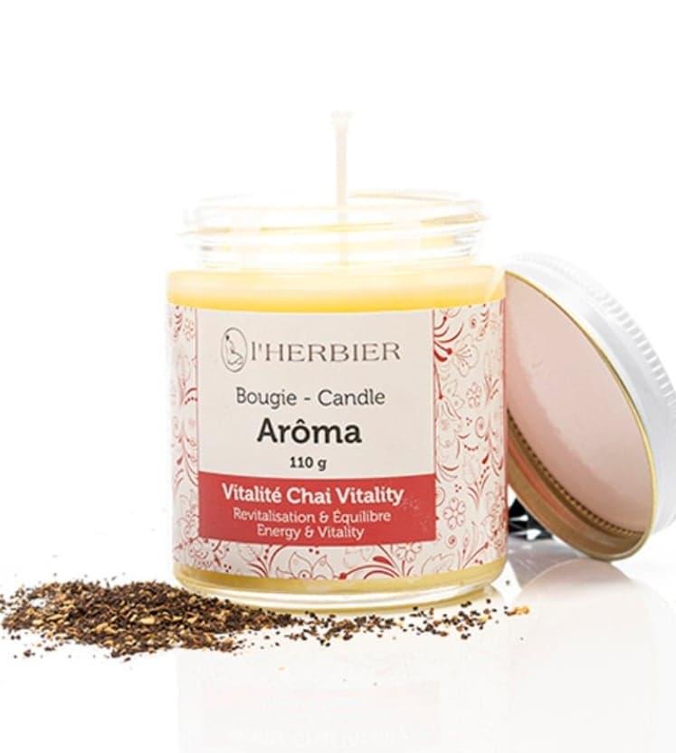 Chandelle de massage l'HERBIER - vitalité Chai - Revitalisation et équilibre - Boutique LUV