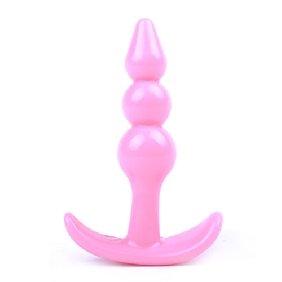 Plug anale avec billes rose - ECO-PACK - Boutique LUV