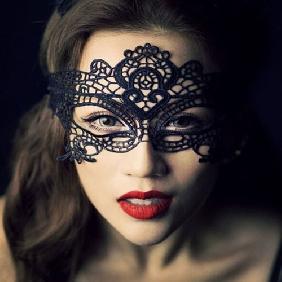 Masque en dentelle vénitienne - noir - Boutique LUV