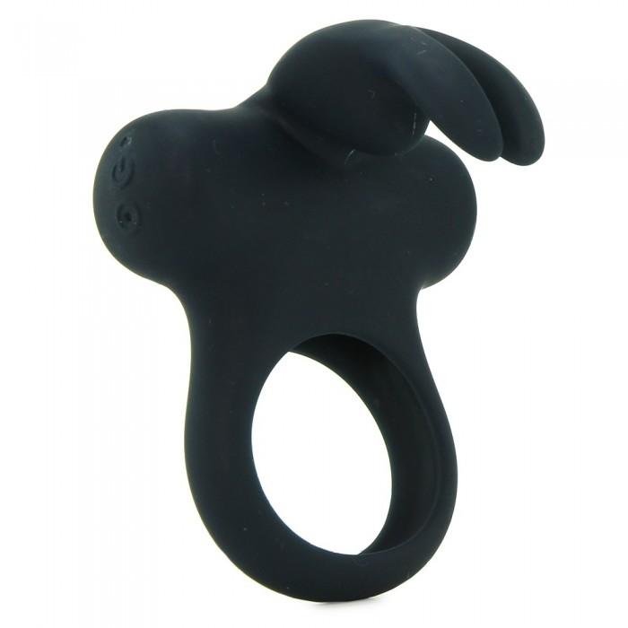 Anneau vibrant rechargeable Frisky Bunny - Noir