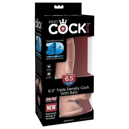 GODE TRIPLE DENSITÉ  6,5'' - KING COCK PLUS - Boutique LUV