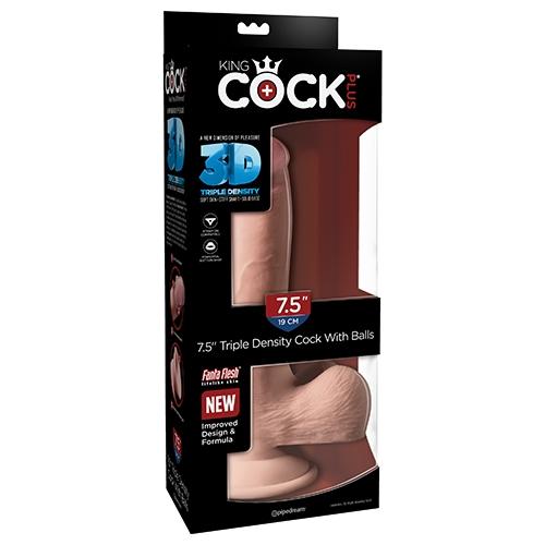 GODE TRIPLE DENSITÉ  7,5'' - KING COCK PLUS