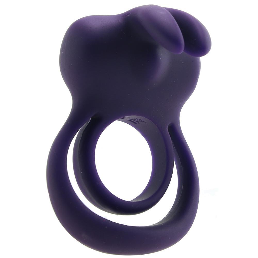Double anneau vibrant rechargeable thunder Bunny - mauve - Boutique LUV