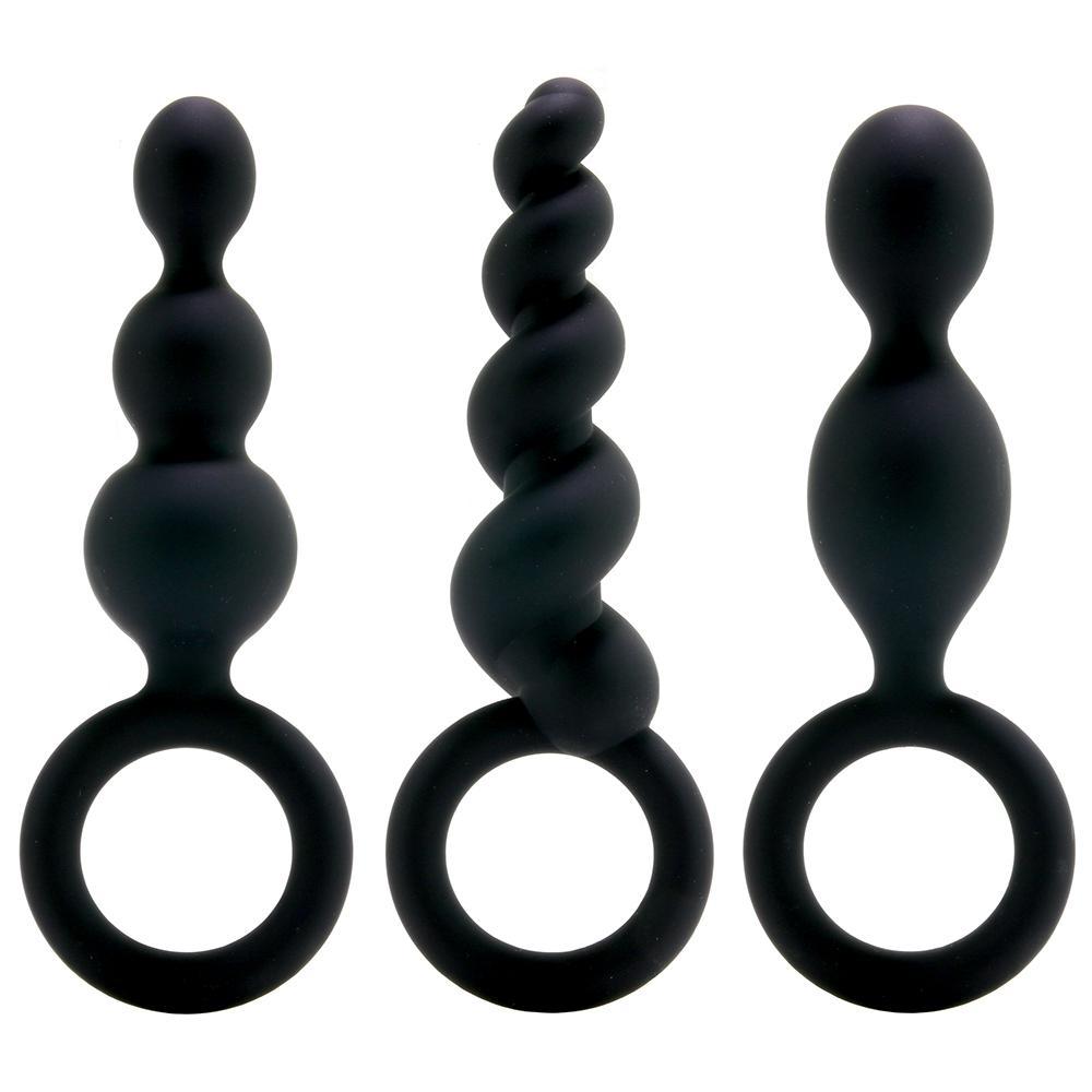 Ensemble de 3 "butts plugs" Satisfyer noir