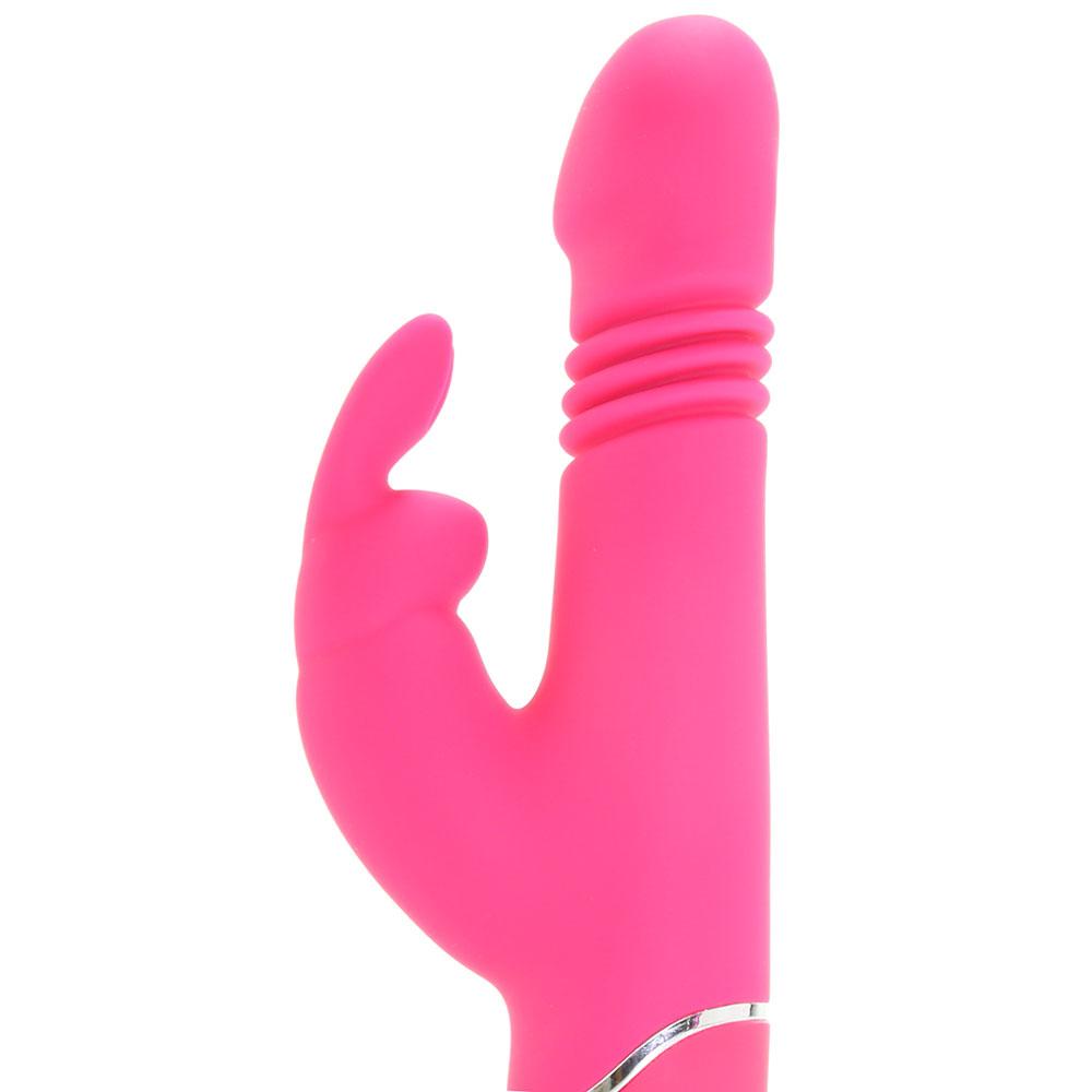 Vibrateur lapin rechargeable va-et-vient Happy Rabbit Thrusting - rose - Boutique LUV