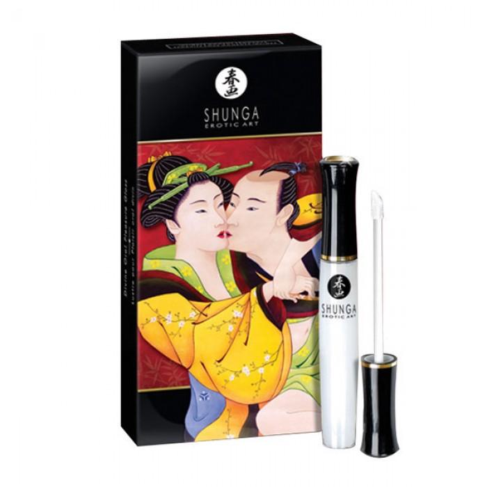 Gloss plaisir oral divin de Shunga - Vin pétillant à la fraise