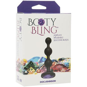 Perles anales Booty Bling- Noir / mauve - Boutique LUV