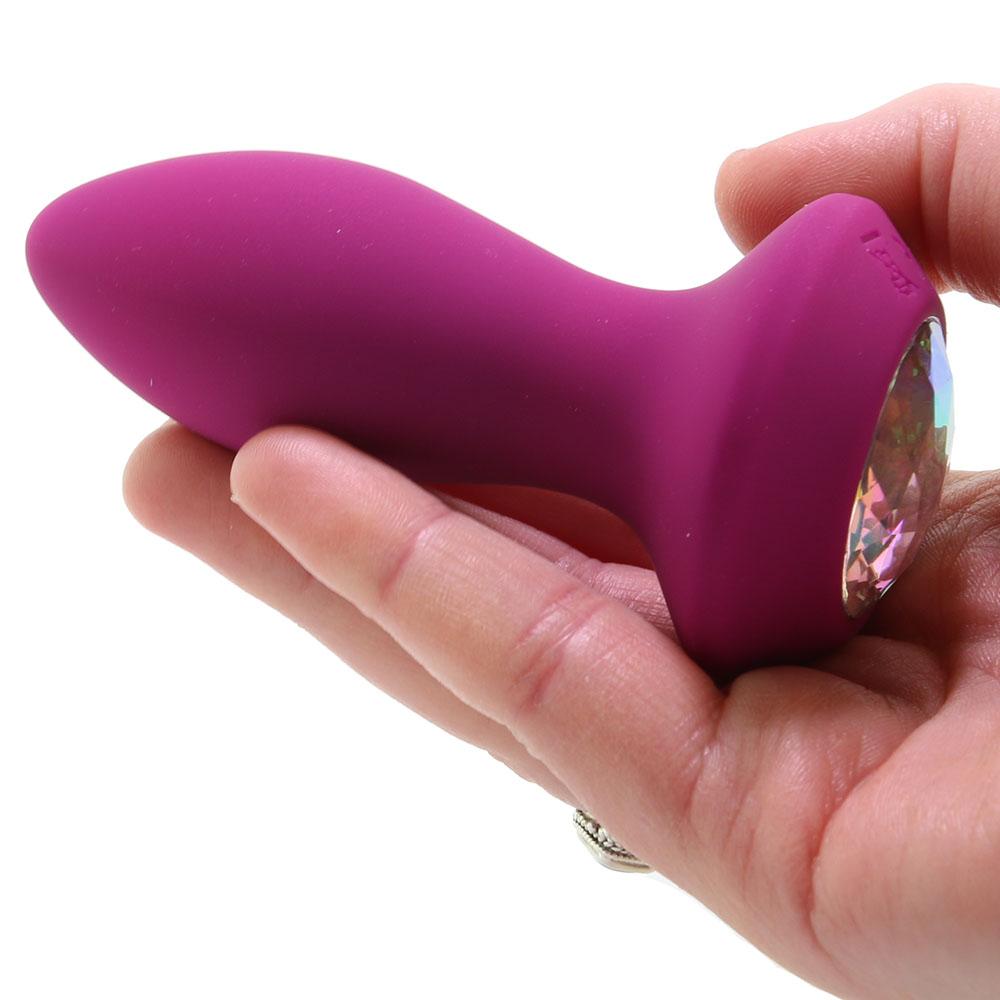 Plug avec bijou anale vibrant "petite"- bourgogne - Boutique LUV