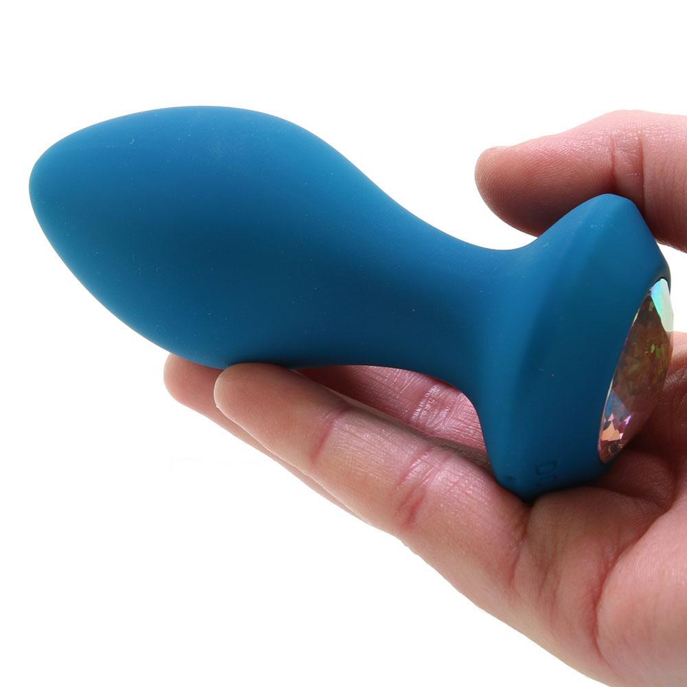 Plug avec bijou anale vibrant - Bleu - Boutique LUV