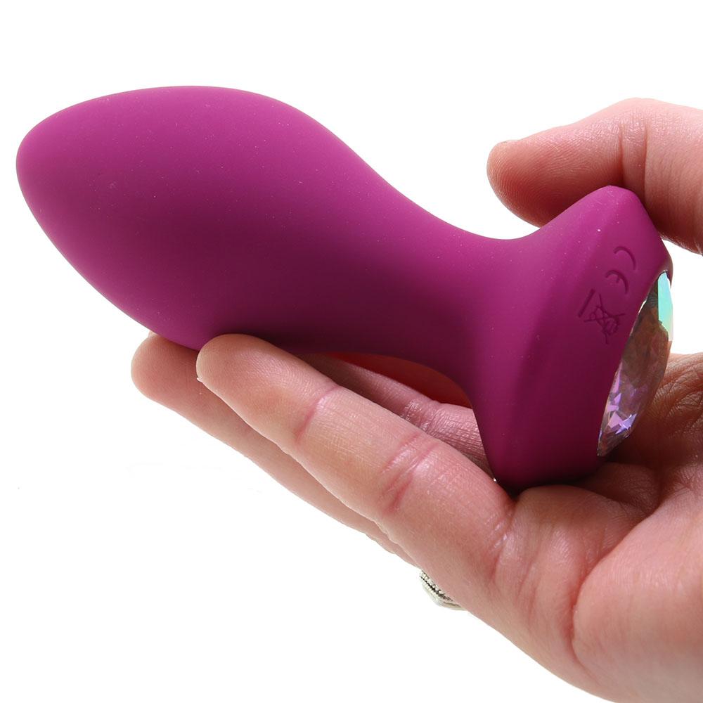 Plug avec bijou anale vibrant - Bourgogne - Boutique LUV
