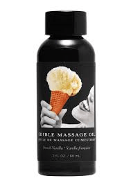 Huile à massage comestible à la vanille
